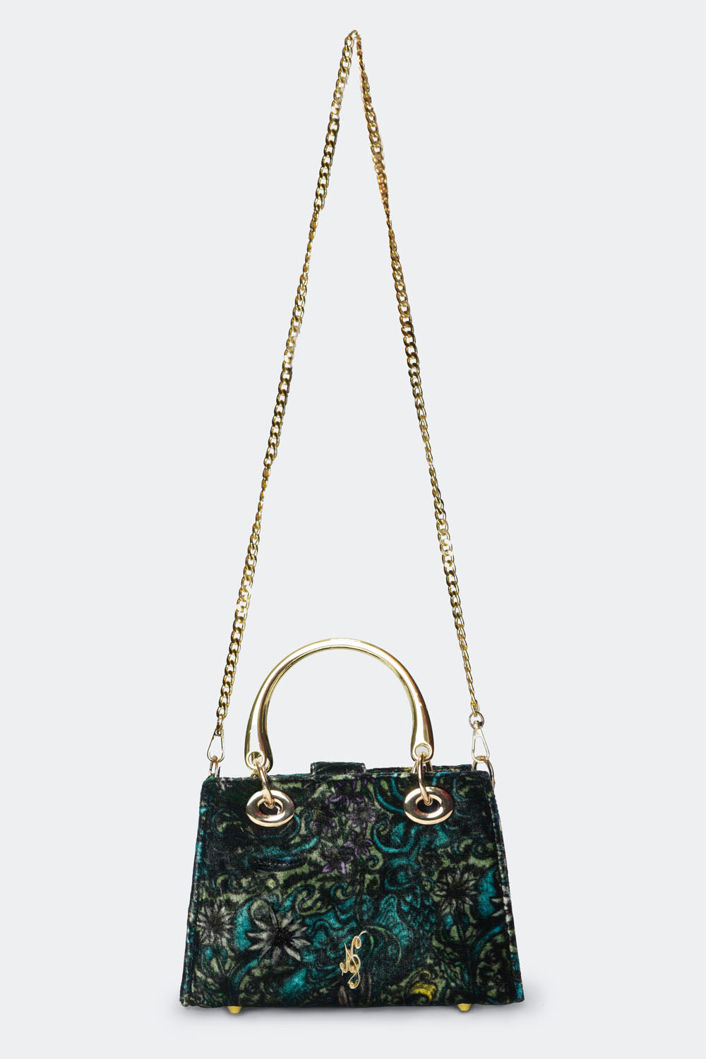 Vivi in DRAGON Print Silk Velvet Crossbody Handbag