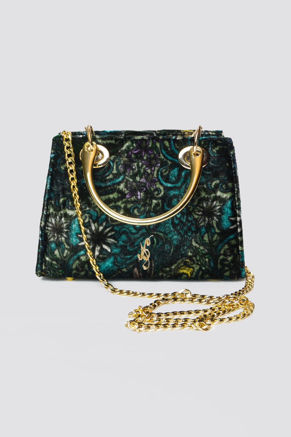 Vivi in DRAGON Print Silk Velvet Crossbody Handbag