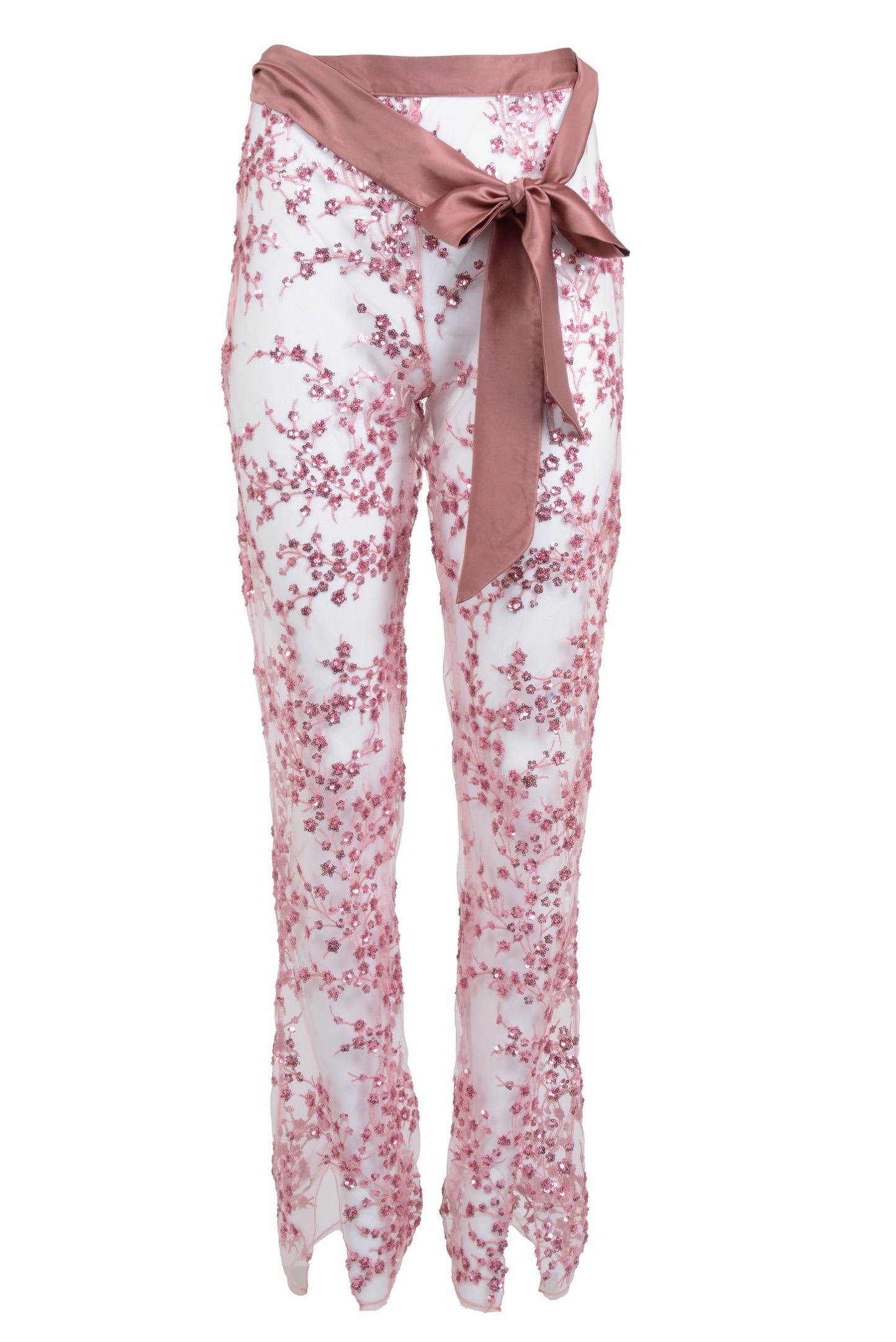 Berta Sequins Trousers in Pink  - Made To Order