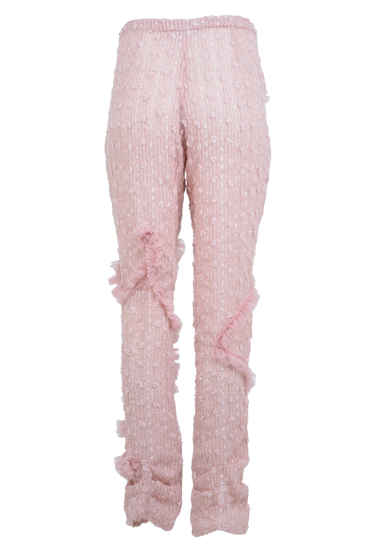 Pantalon Elodie en velours de soie à imprimé lapin mystique - réalisé sur commande