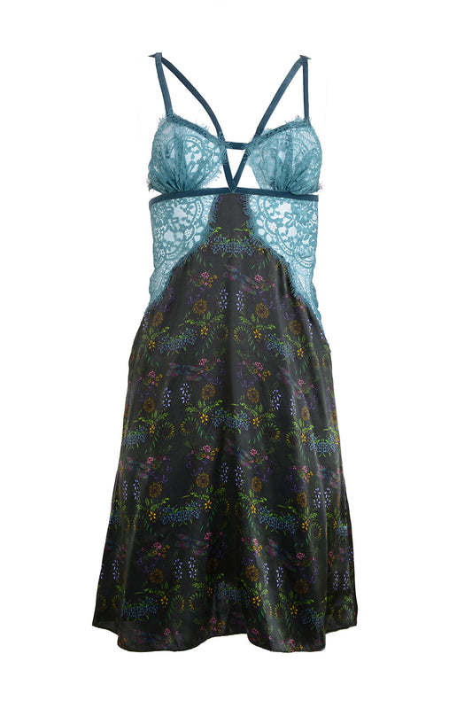 Stella Silk Dress in Mountain Flowers  - Made To Order