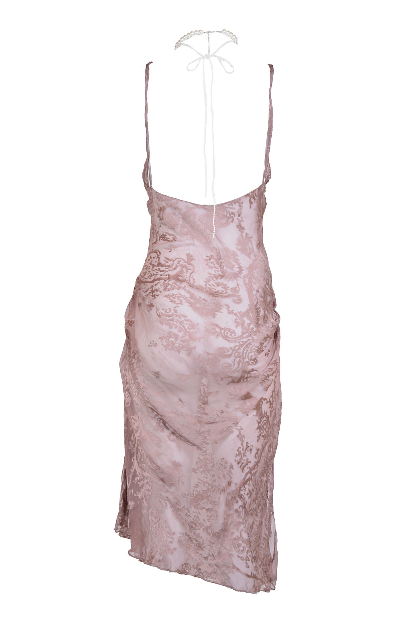 Soleil Silk Devore Dress in Dusty Pink - Made To Order