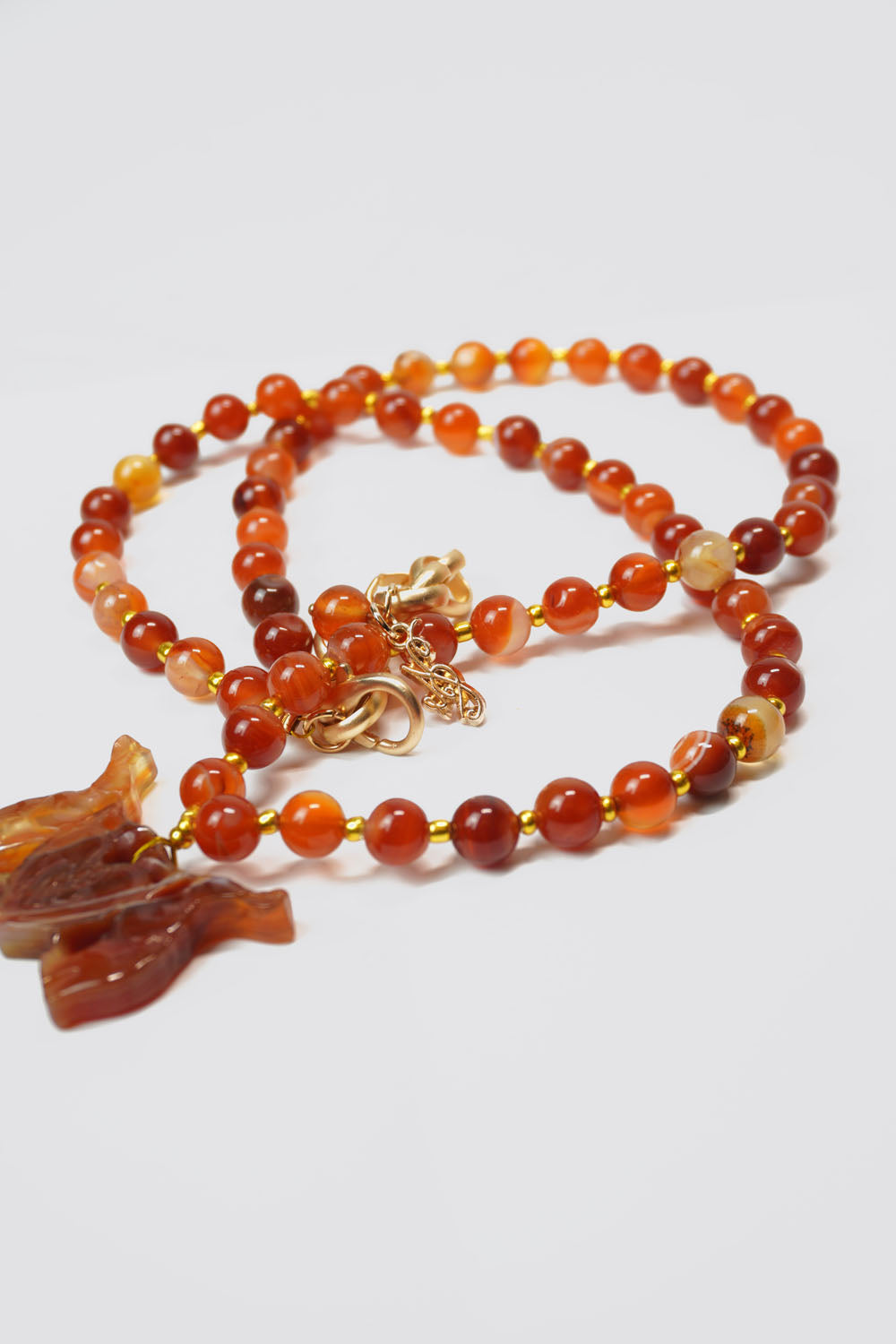 Collier Lapin Mystique en Agate Cornaline