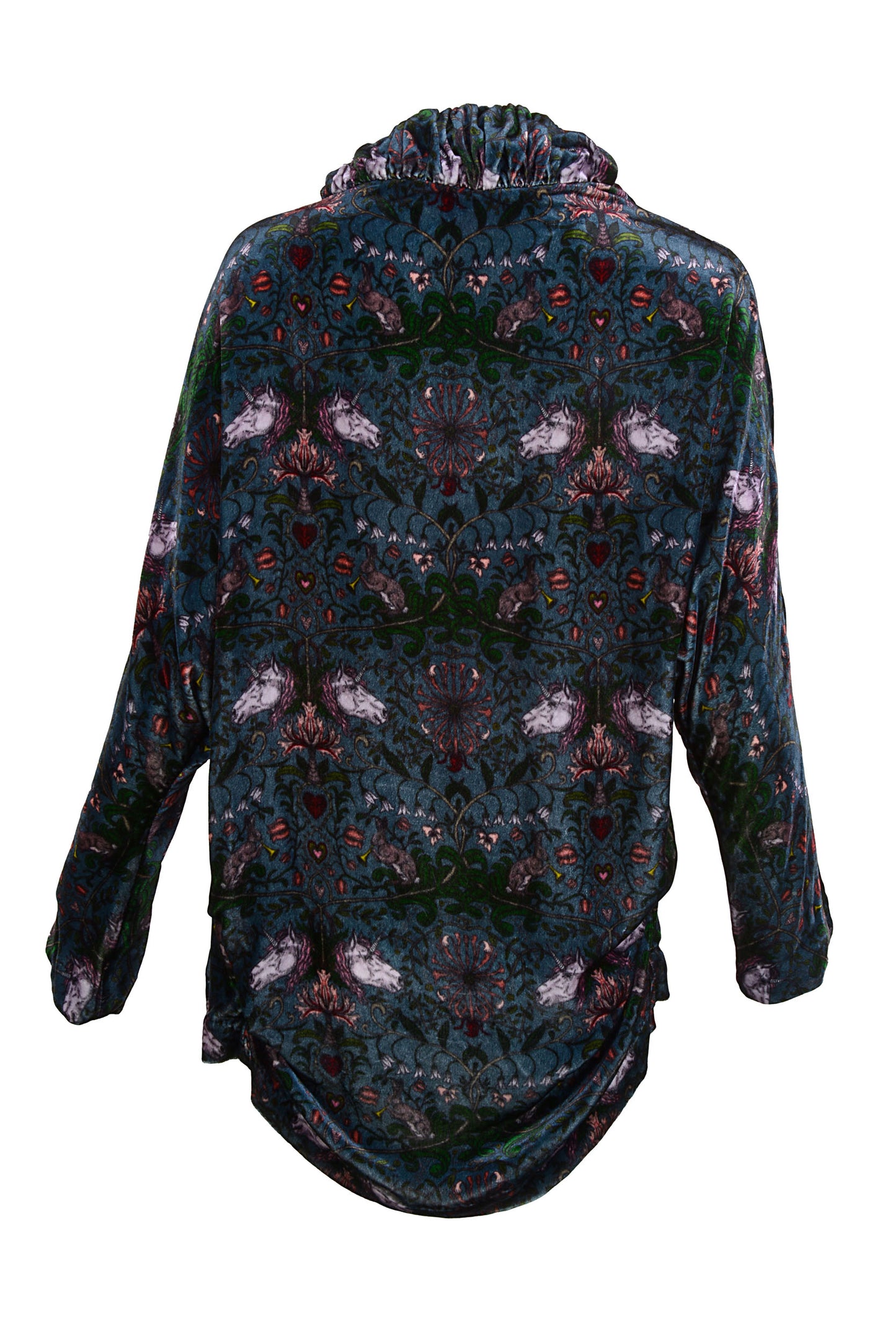 Estrella Silk Velvet Jacket in Mystic Rabbit Print - Made To Order