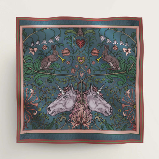 MYSTIC RABBIT Silk Chiffon Scarf