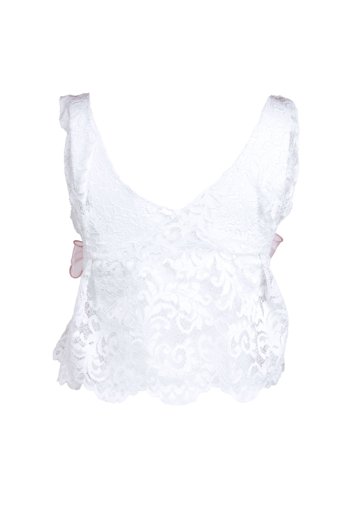 Bethany Top in While Lace - Made to Order