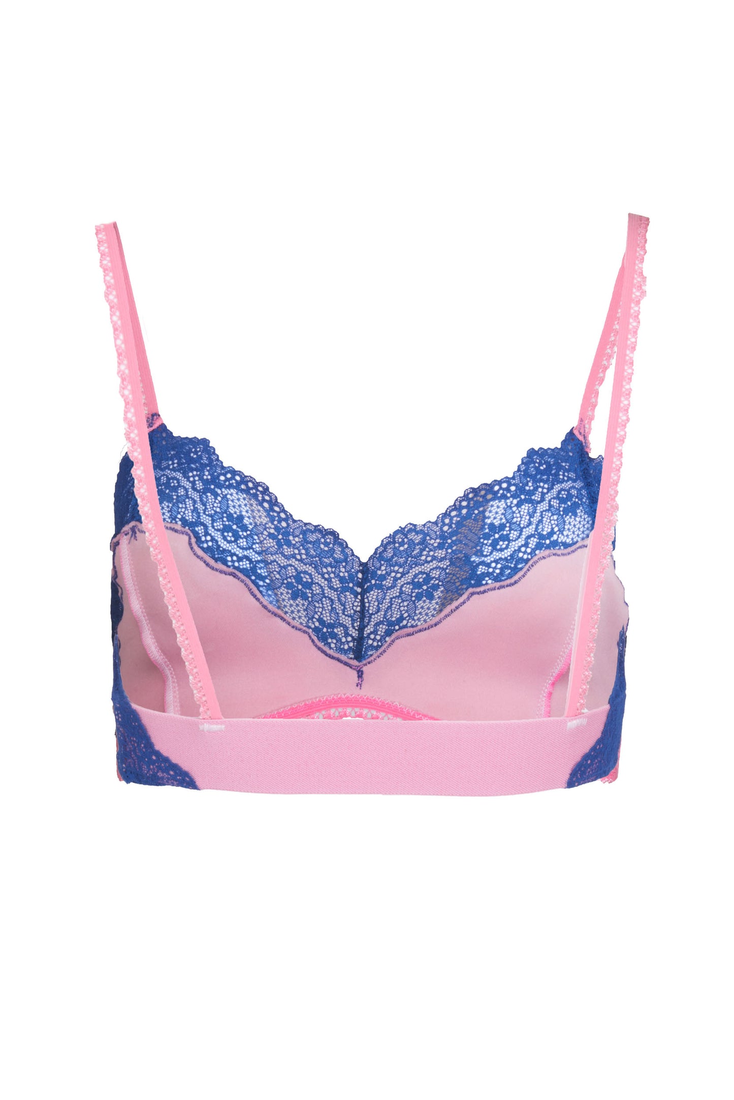 Audrey Bralette Top en rose/marine - réalisé sur commande