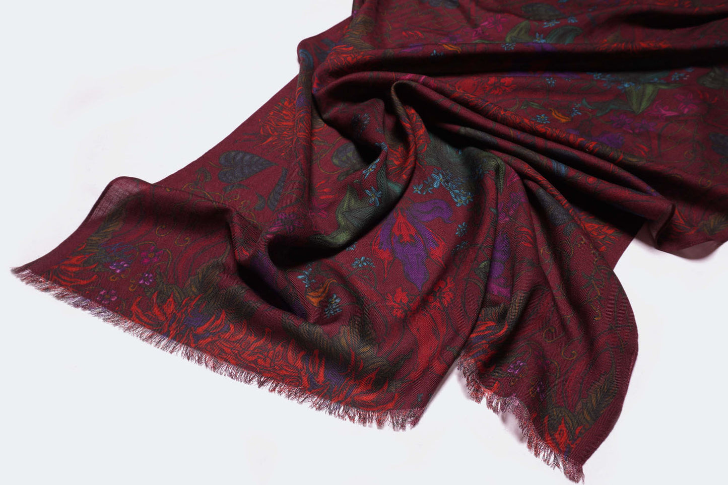 BOTANICAL Silk/Wool Scarf