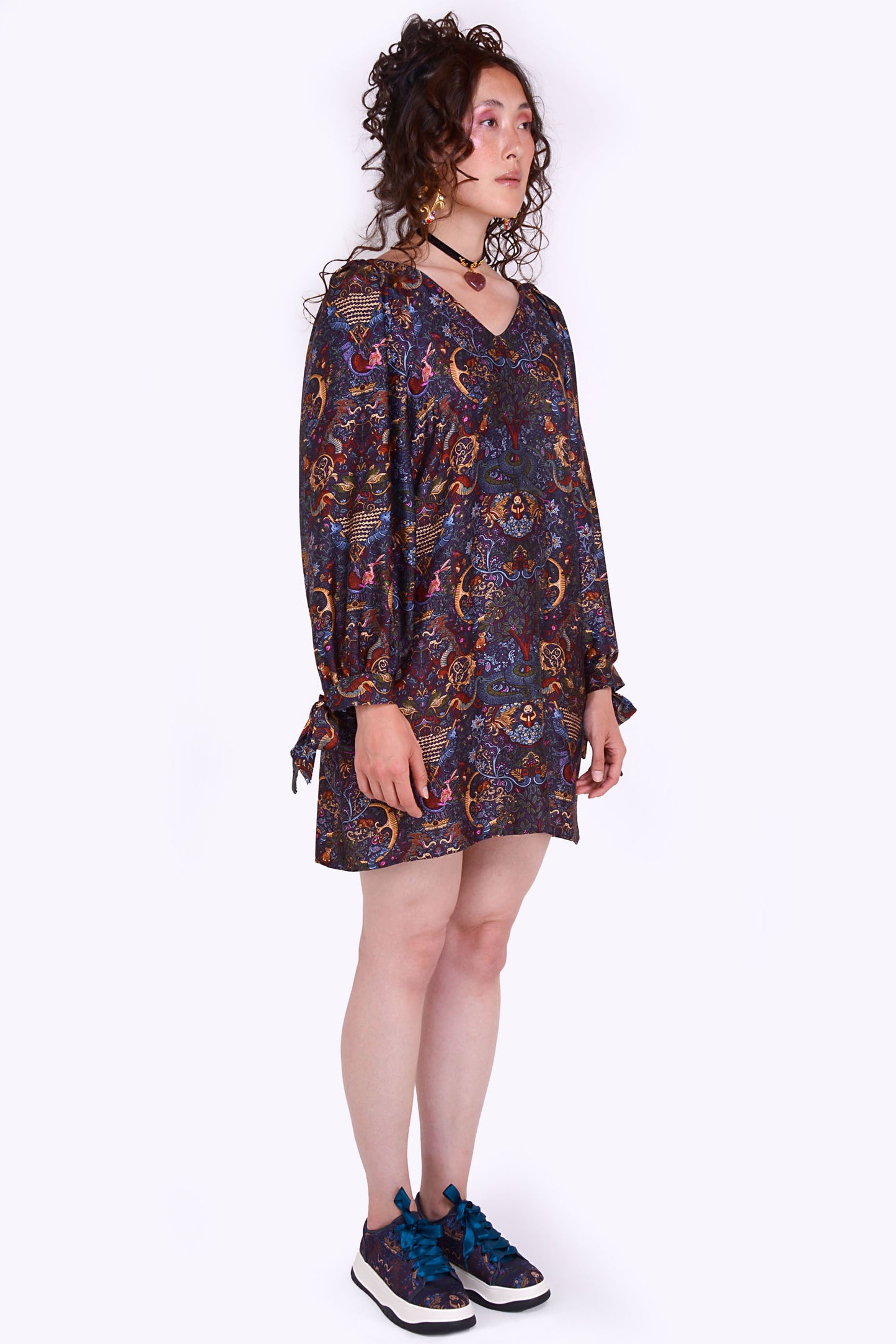 Blakely Dress in Dragon Hunter Print - Made to Order