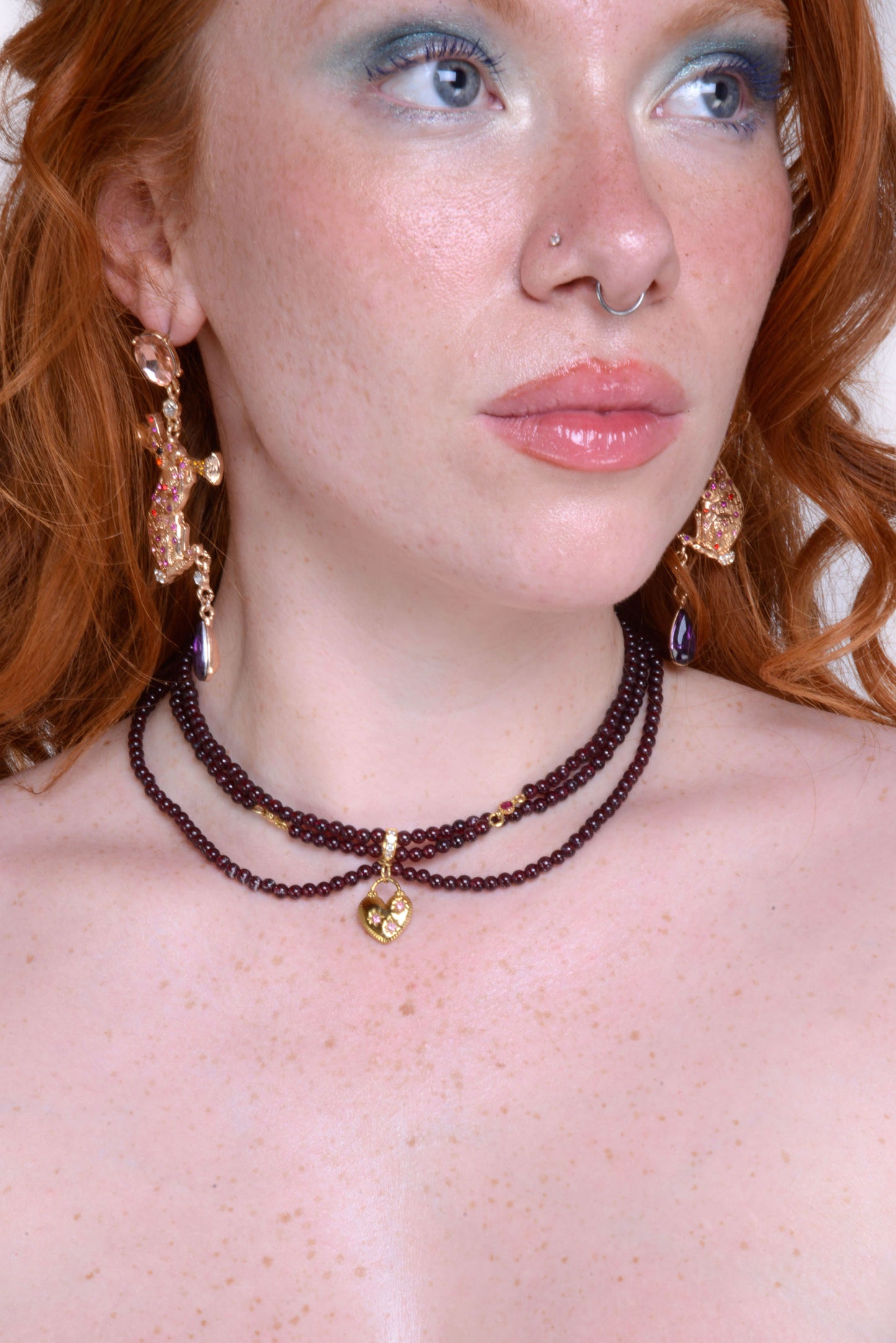 Maurice Necklace in Natural Garnet - Made To Order