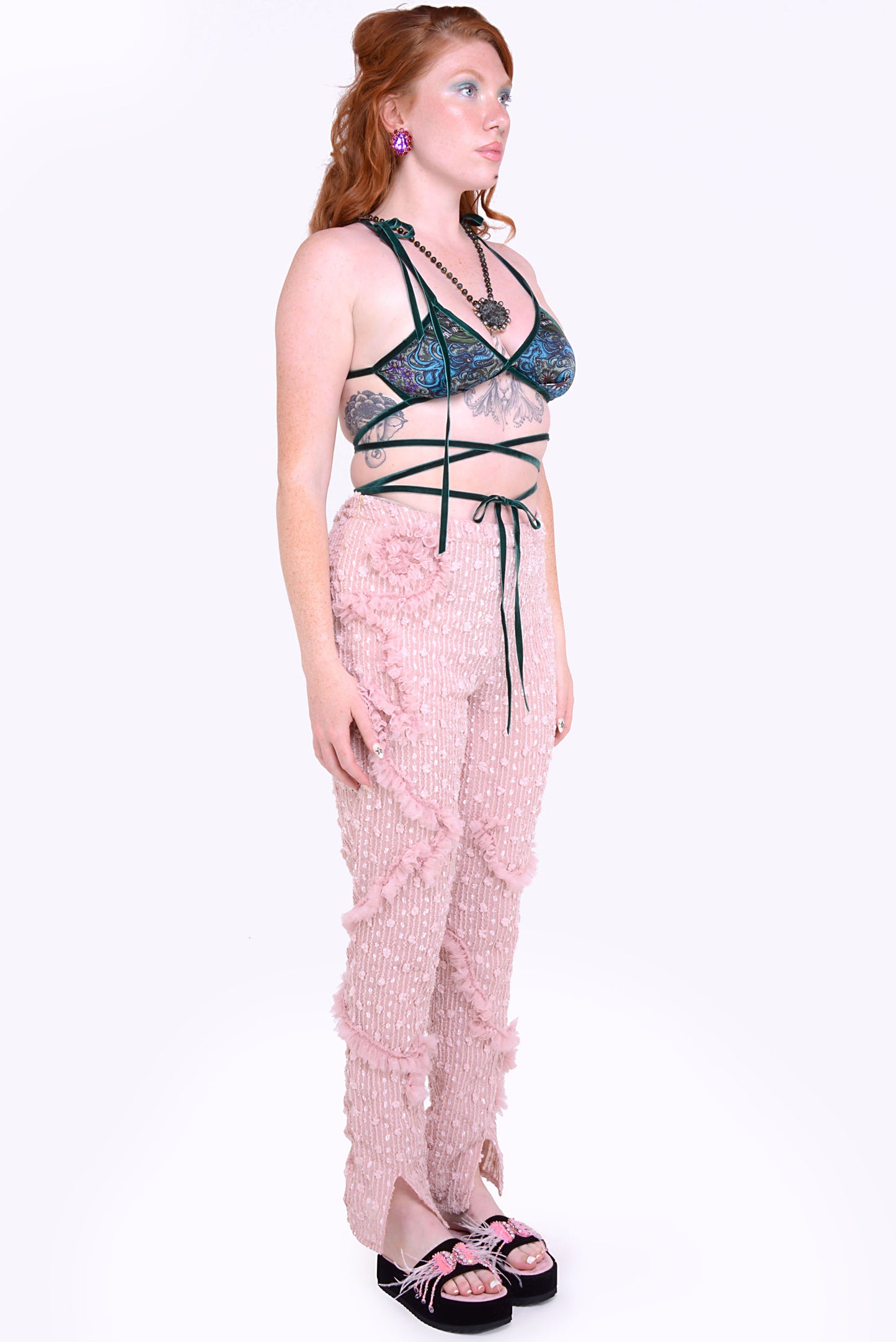 Berenice Trousers in Pink  - Made To Order