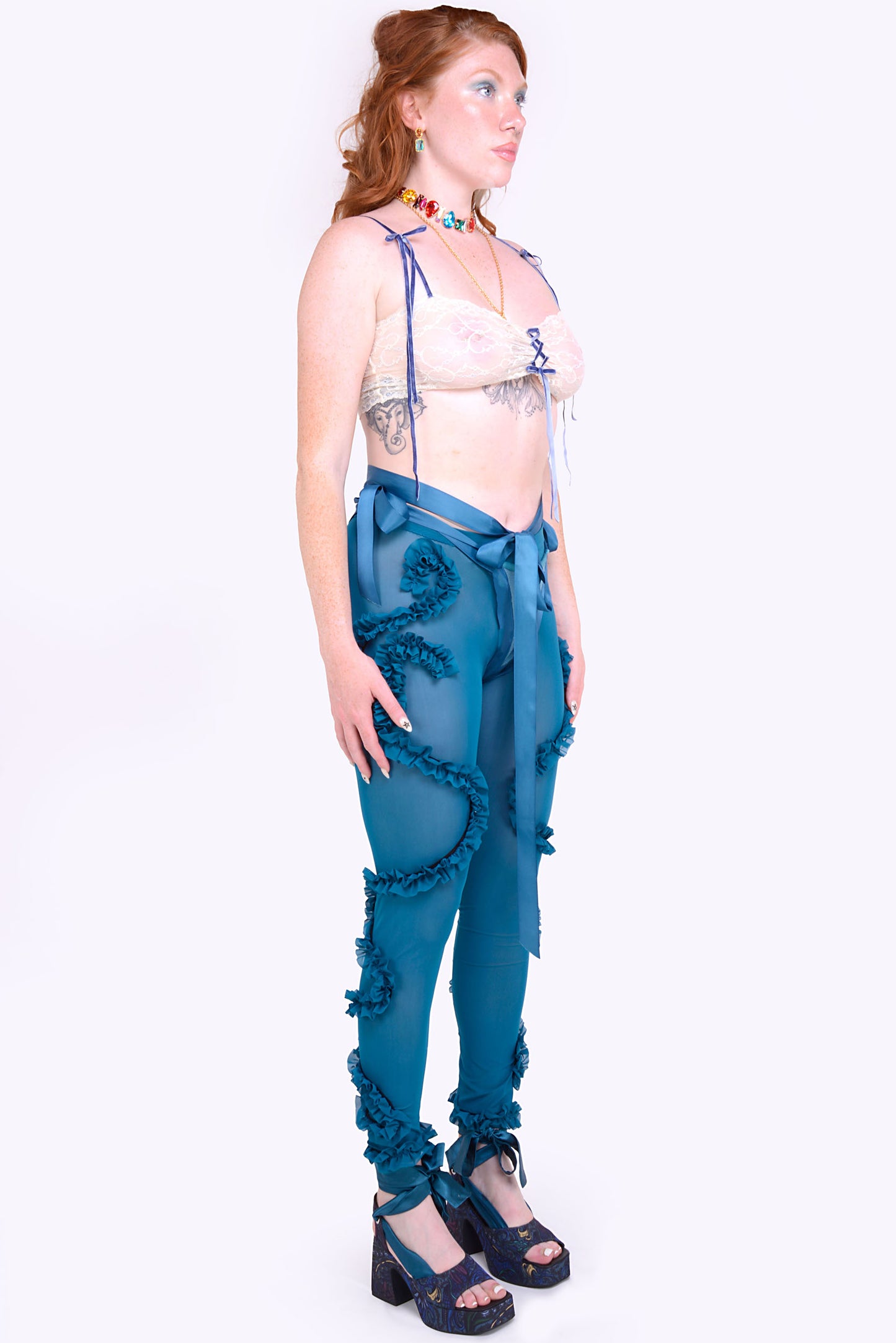 Brianne Pants in Teal  - Made To Order