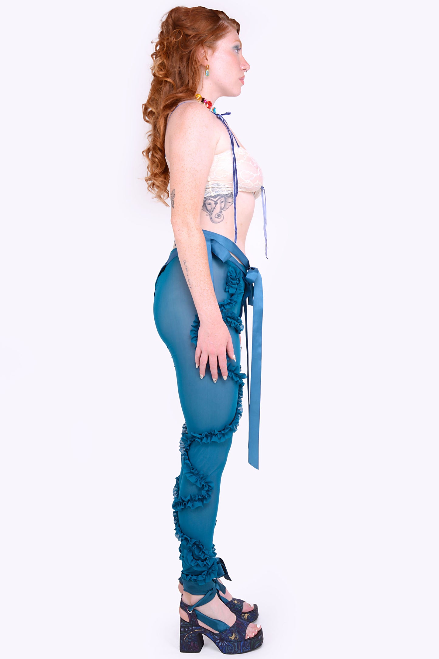 Brianne Pants in Teal  - Made To Order